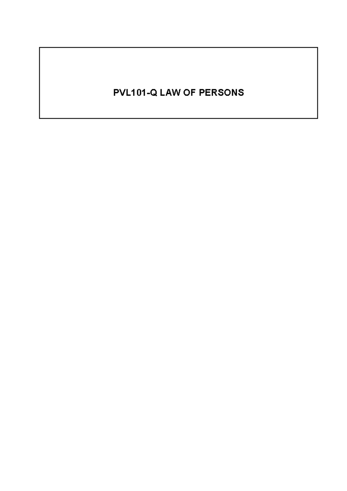 PVL1501 Law Of Persons Notes Chapter 1 8 - PVL1501 - Unisa - Studocu