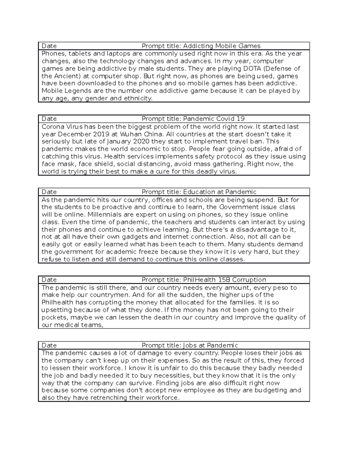 29 pages - For your reference - Date Prompt title: Addicting Mobile ...