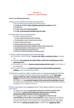 Advanced Auditing Assignment 2 answer - Advanced Auditing Assignment 2 ...