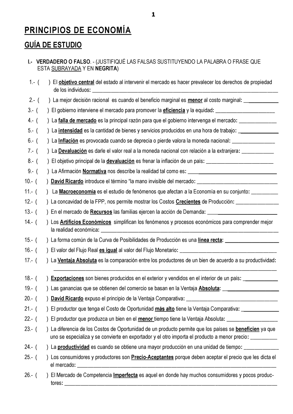 Guia Primer Parcial Principios De Economía - PRINCIPIOS DE ECONOMÍA ...