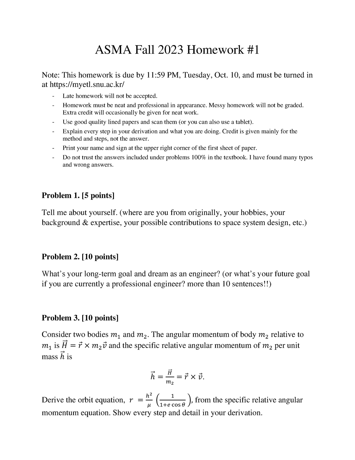 ASMA F23 HW1 - HW1 - ASMA Fall 2023 Homework Note: This Homework Is Due ...