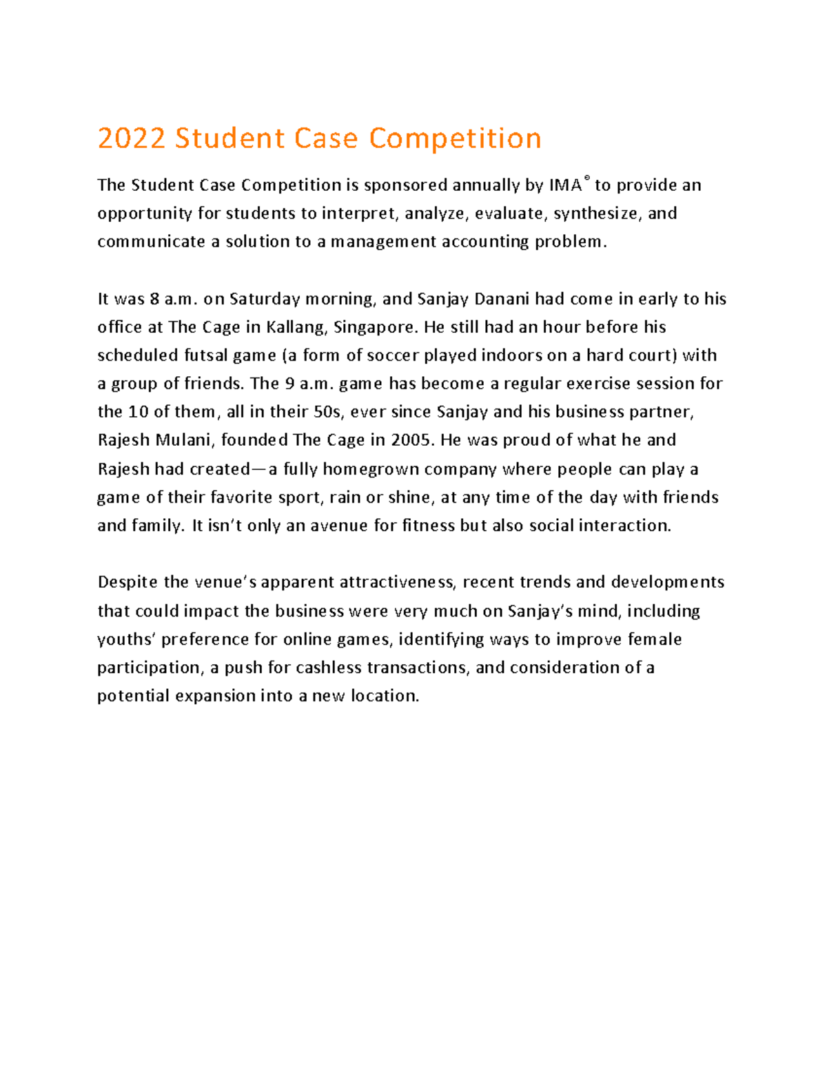 2022 student research case study challenge