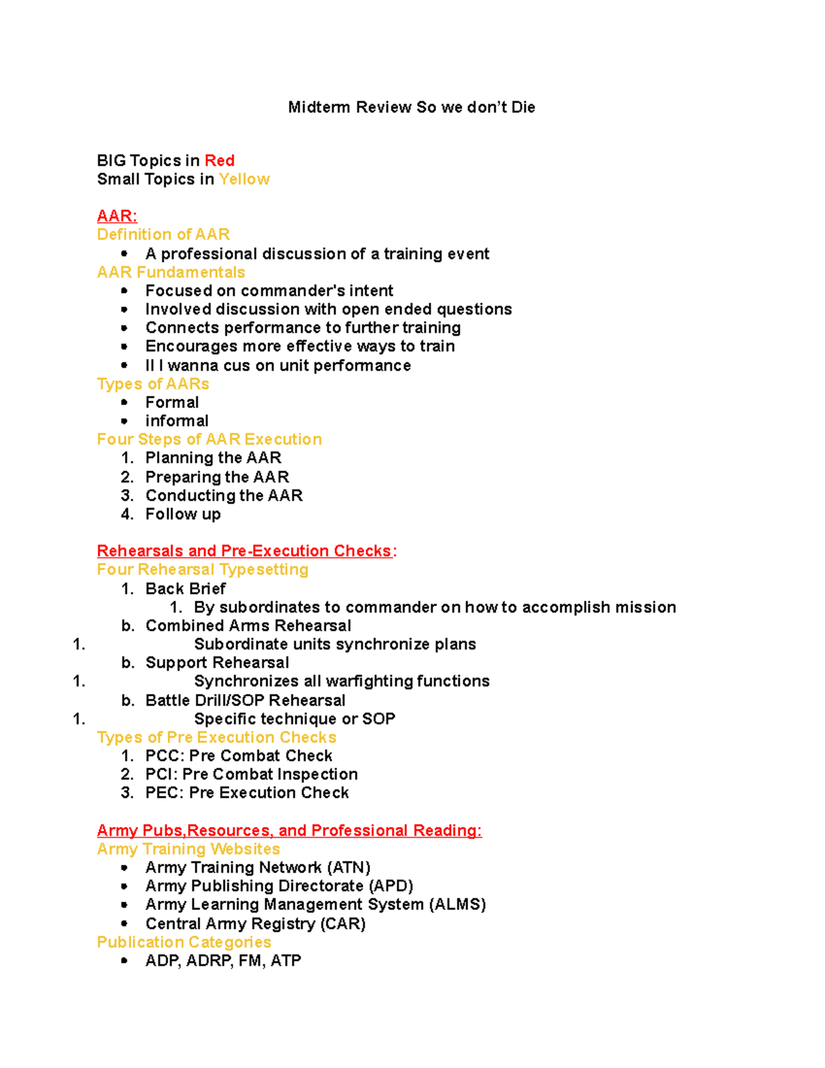 Midterm Review - Lecture Notes 1-7 - Midterm Review So We Don’t Die BIG ...