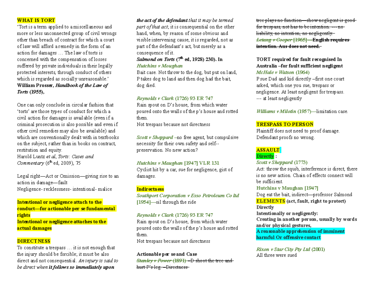 my-tort-case-summary-lecture-notes-laws11-107-what-is-tort-tort-is