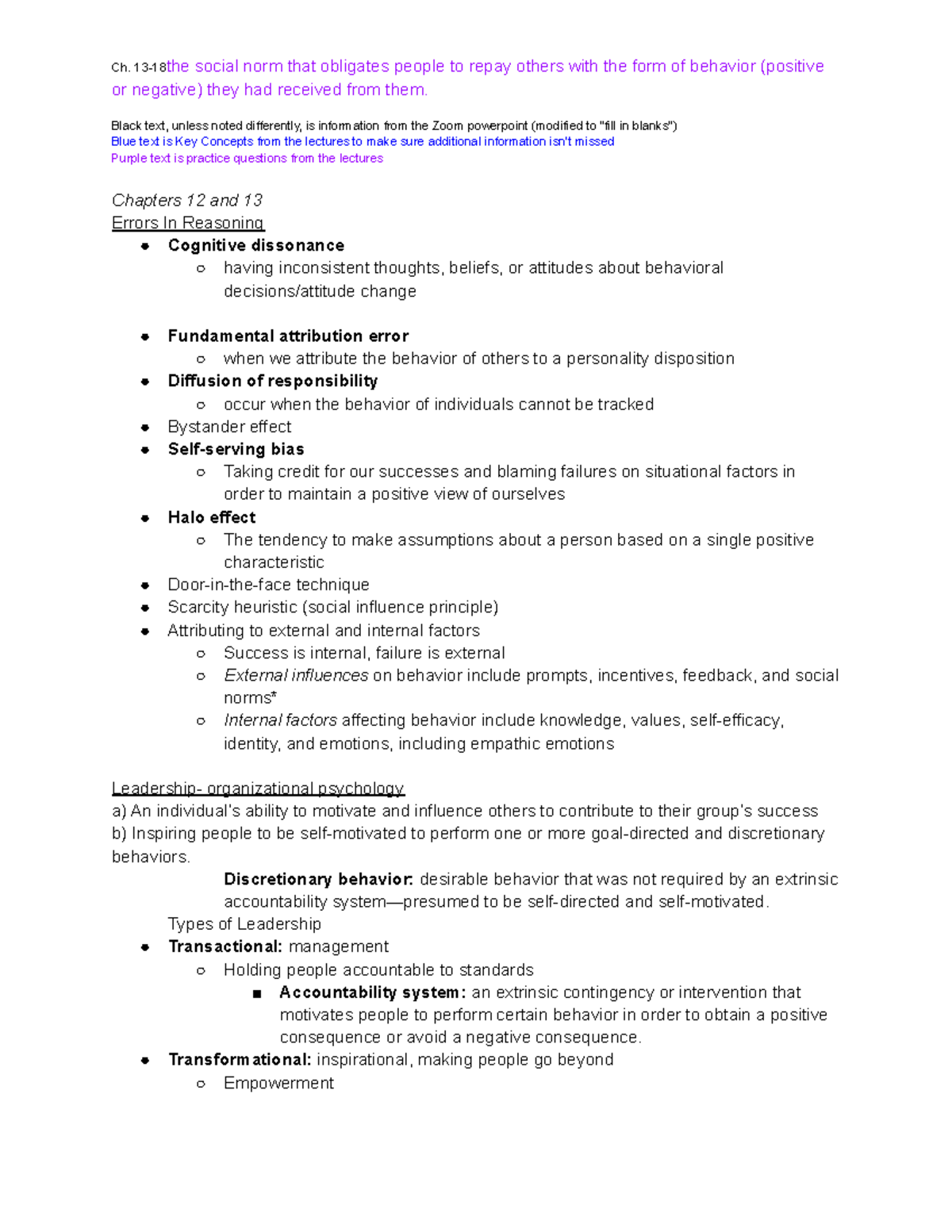 Intro Psych Final Exam Pt1 - Or Negative) They Had Received From Them ...