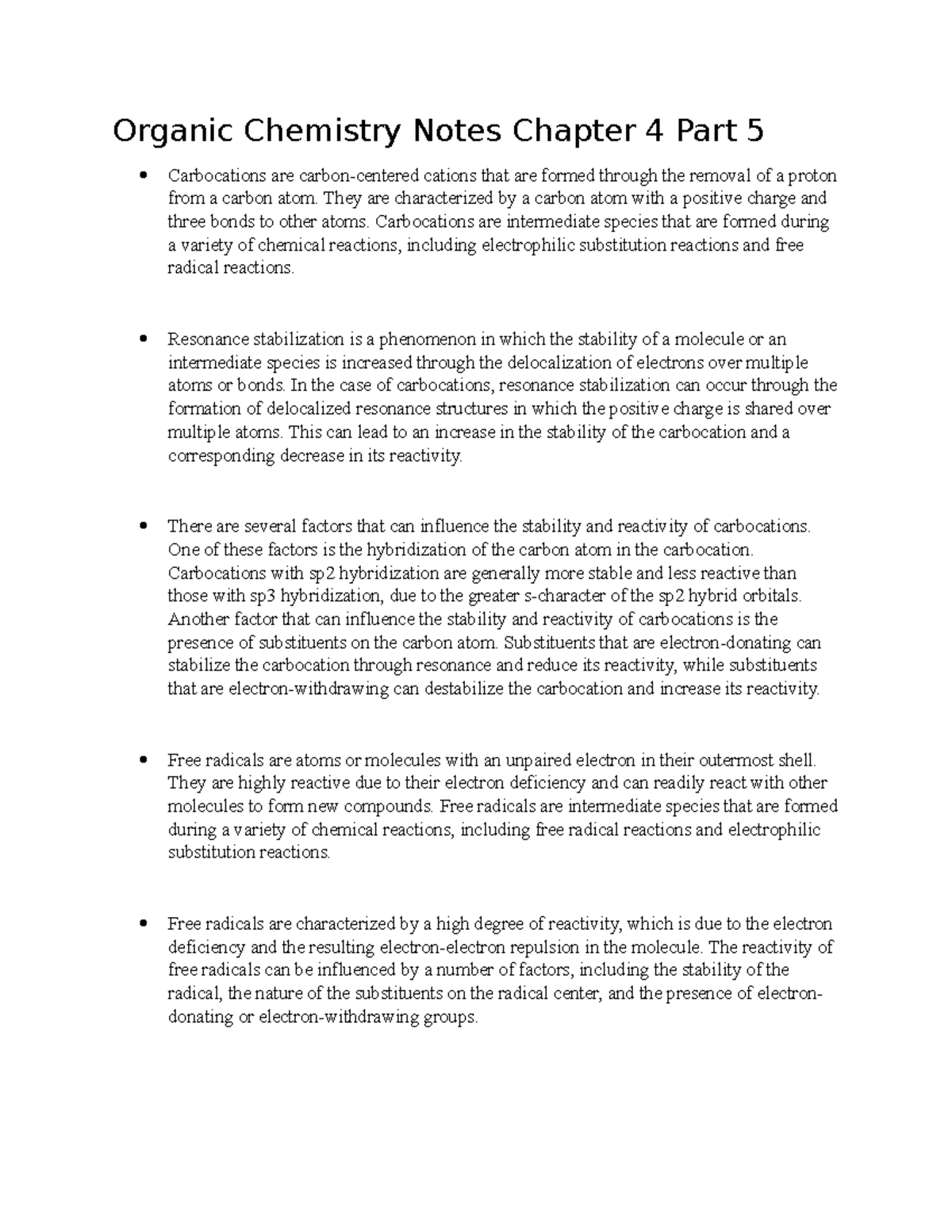 dissertation in organic chemistry