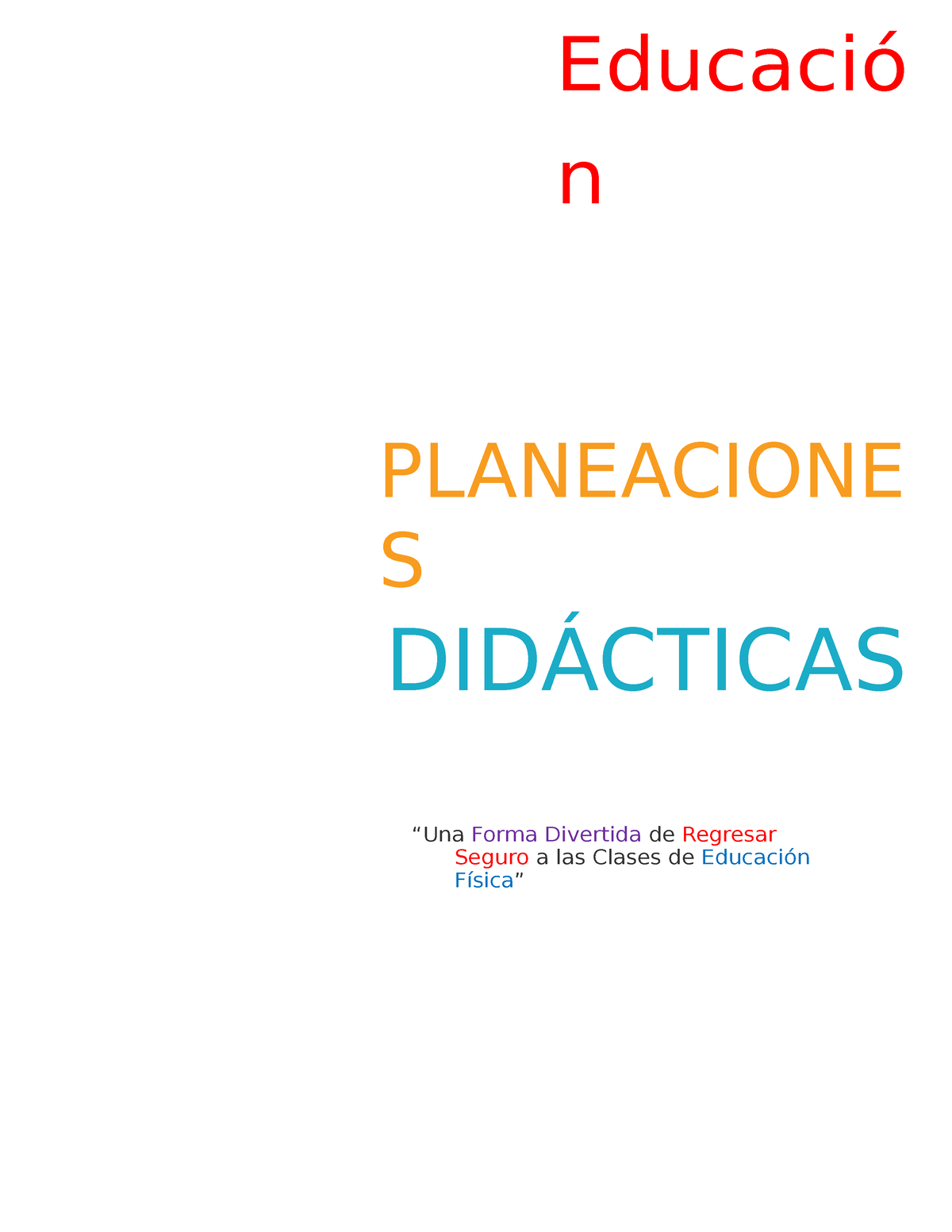 Planes 3° - EVALUACION DIAGNOSTICA EF. - Educació N PLANEACIONE S ...