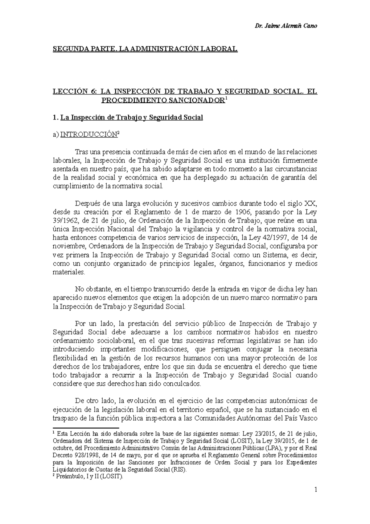 Lecciขn 6 - Apuntes De Derecho Del Trabajo 2 Jaime Alemañ - SEGUNDA ...