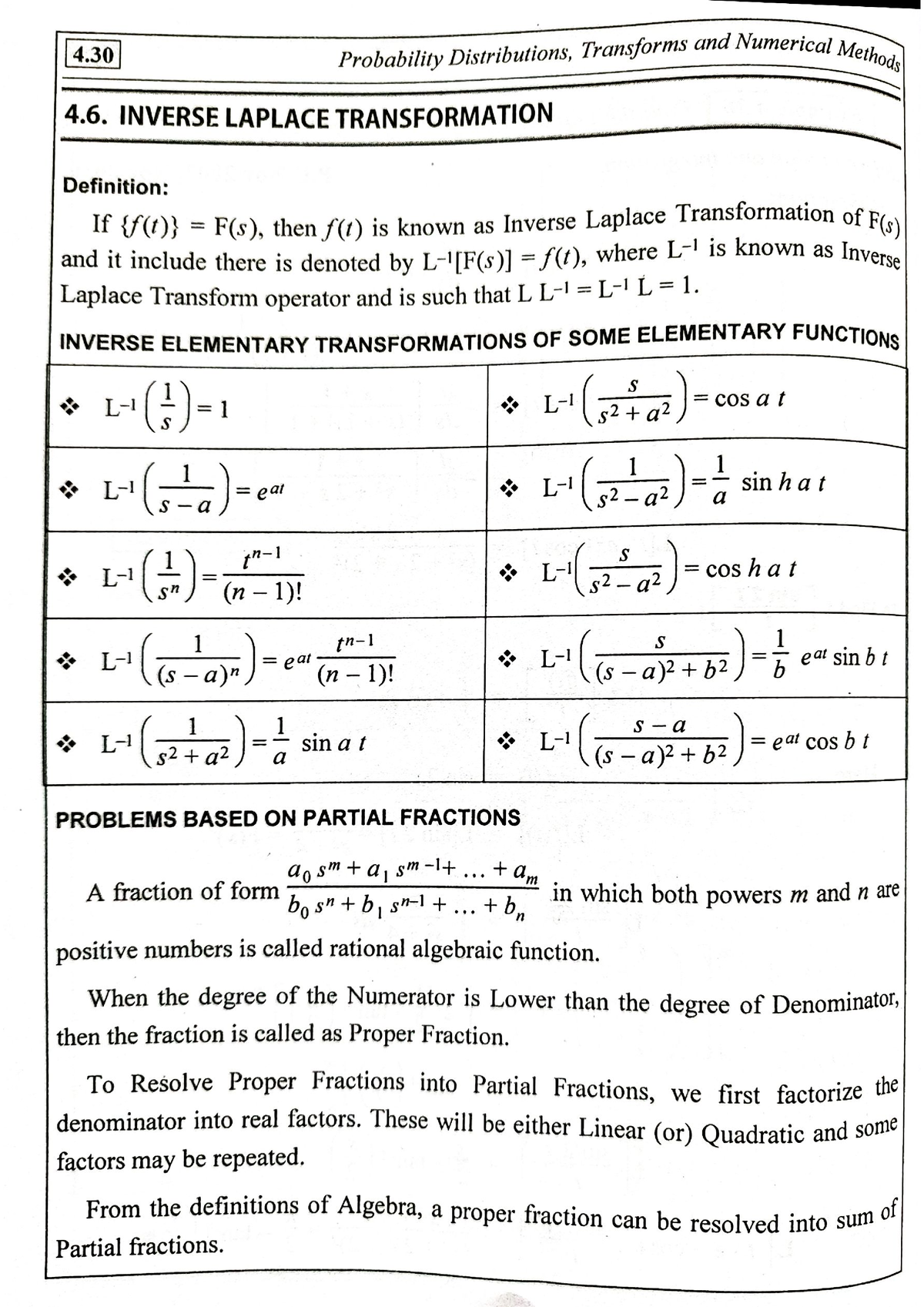 Inverse Laplace Transform - B.tech - Studocu