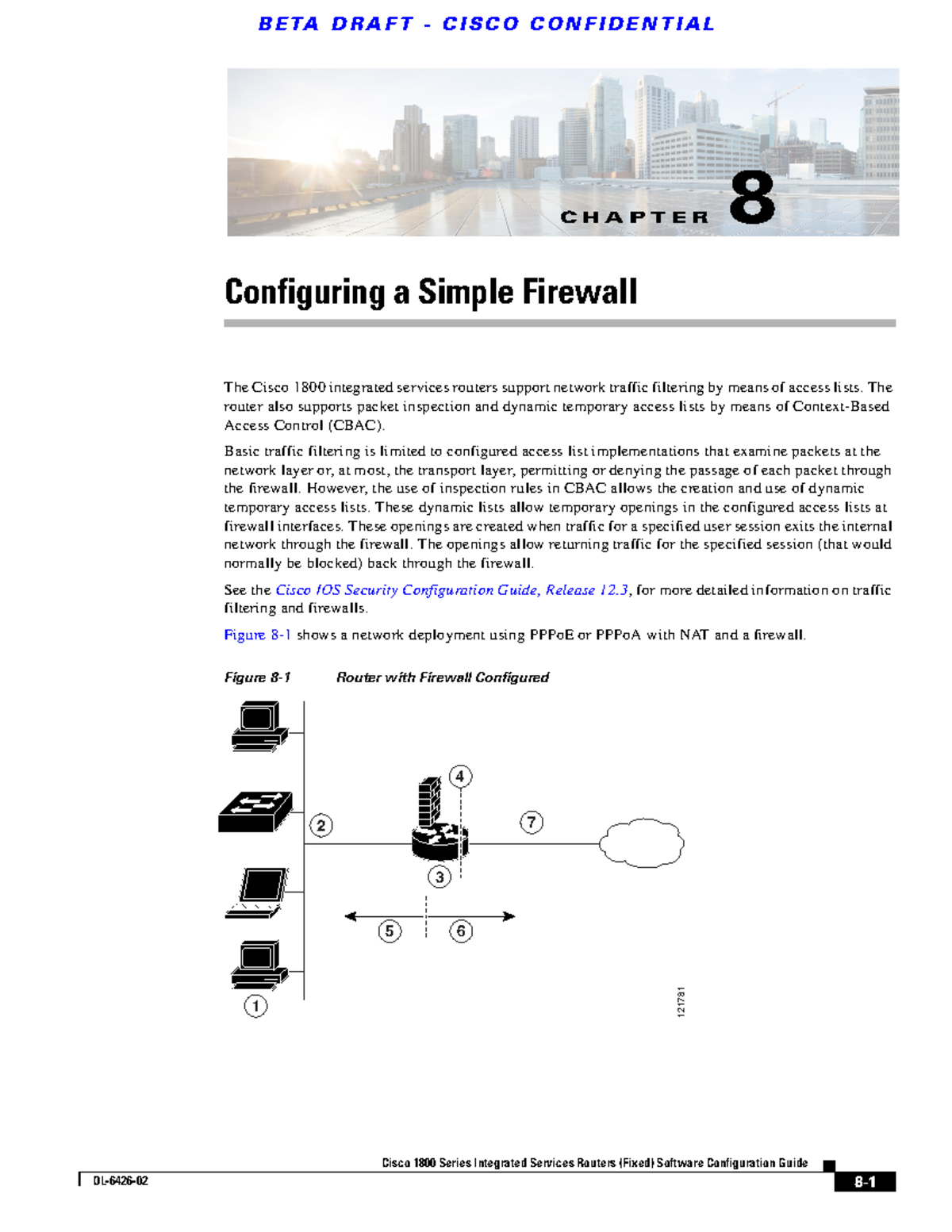 Firewall confuguration - C H A P T E R B E TA D R A F T - C I S C O C O ...