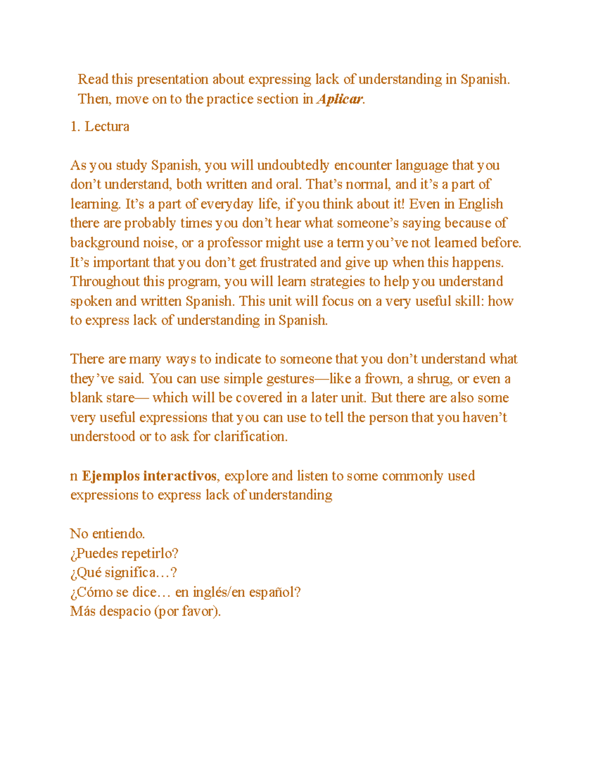 Sp 7 - lecture notes - Read this presentation about expressing lack of ...