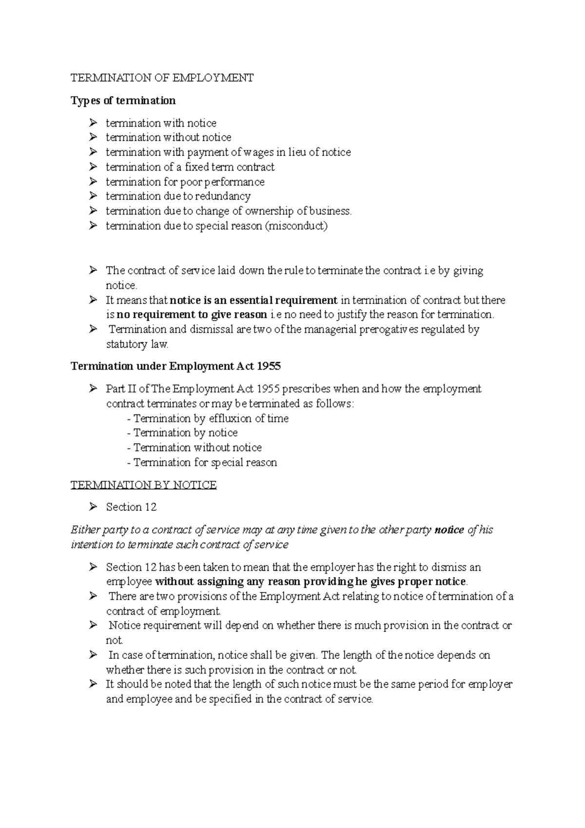 Types Of Termination Of Employment In The Philippines