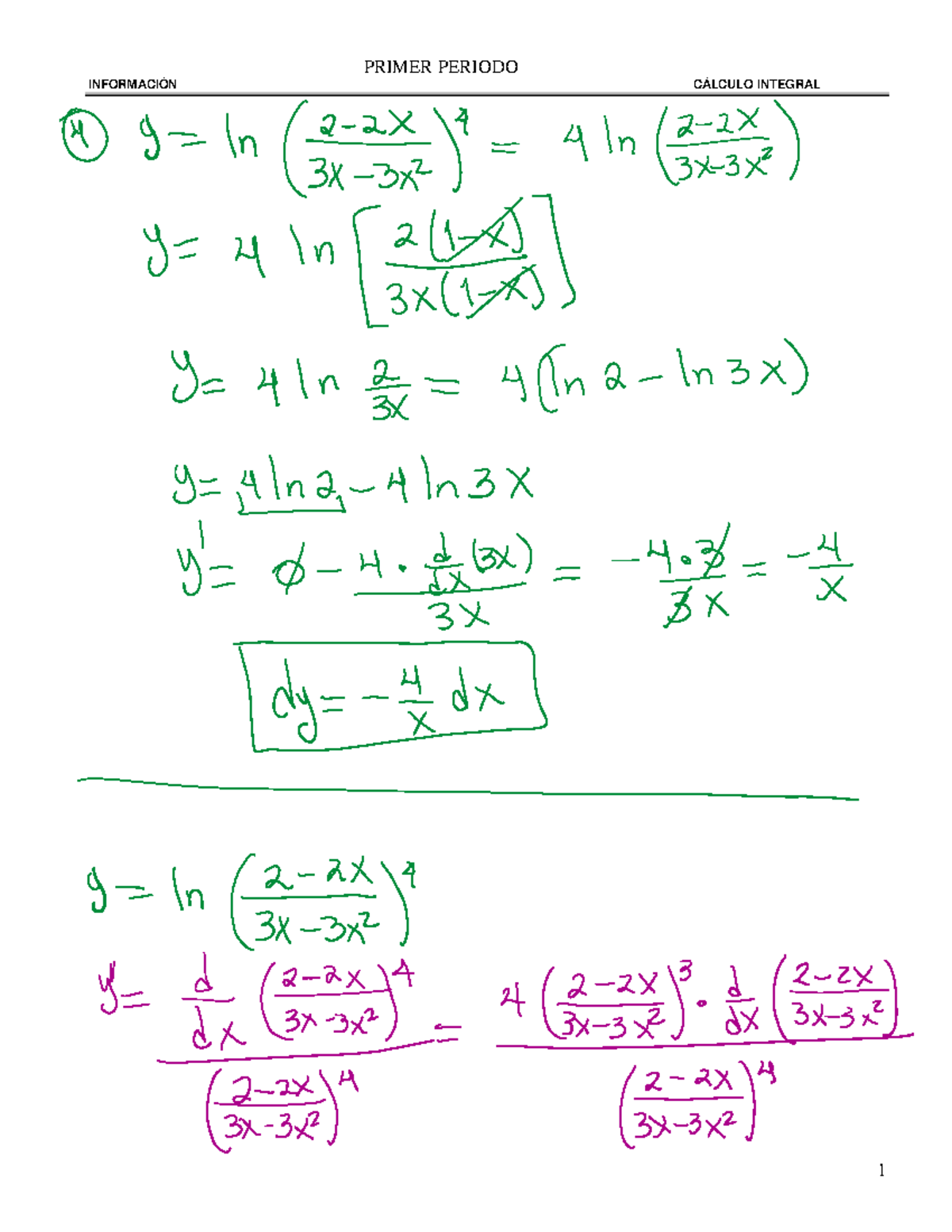 Schreiben Sie Den Inhalt Der Gefärbten Fläche Als Integral C3+ Integral+1ER+ Periodo+5IM13 - INFORMACIÓN CÁLCULO INTEGRAL