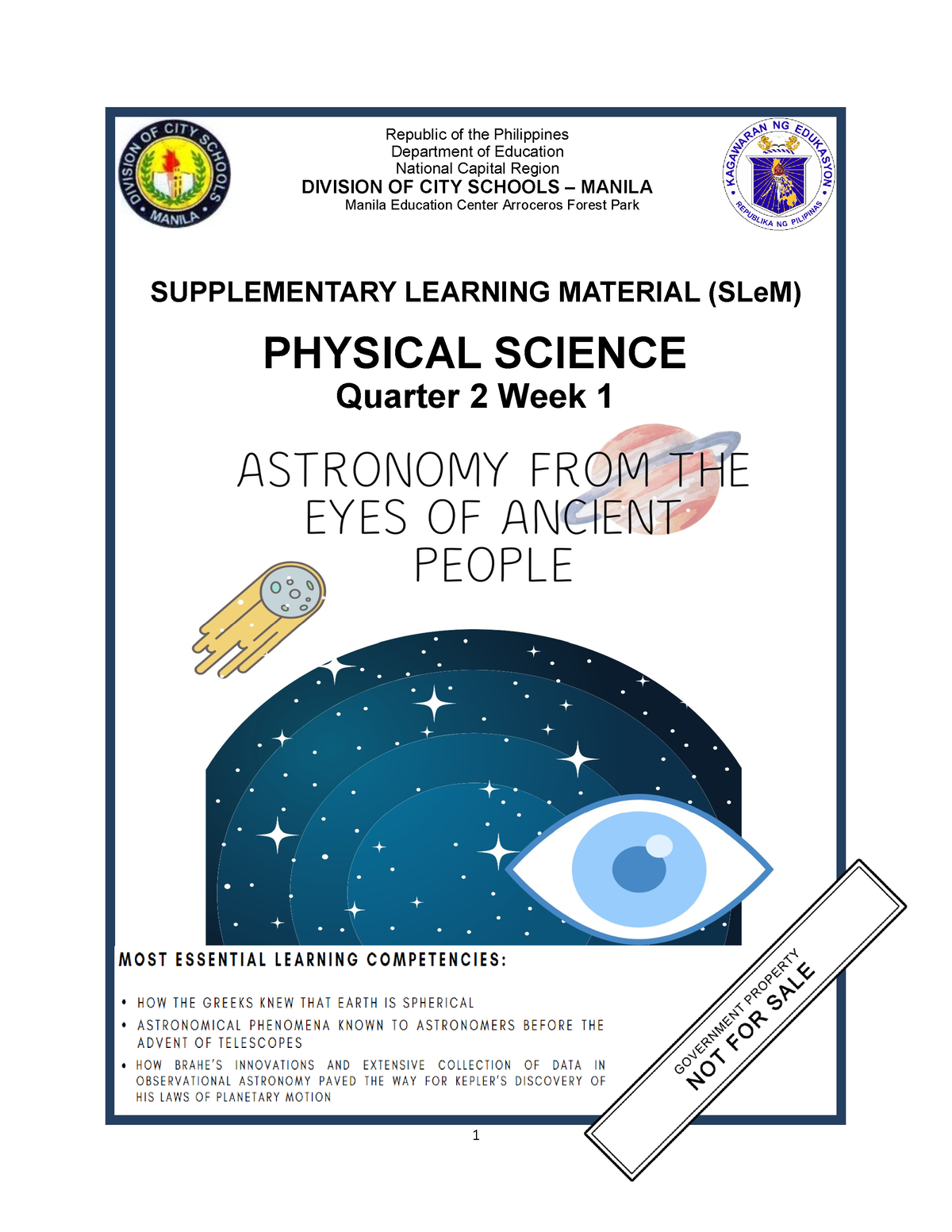 Physical- Science Q2 Mod1 - Republic Of The Philippines Department Of ...