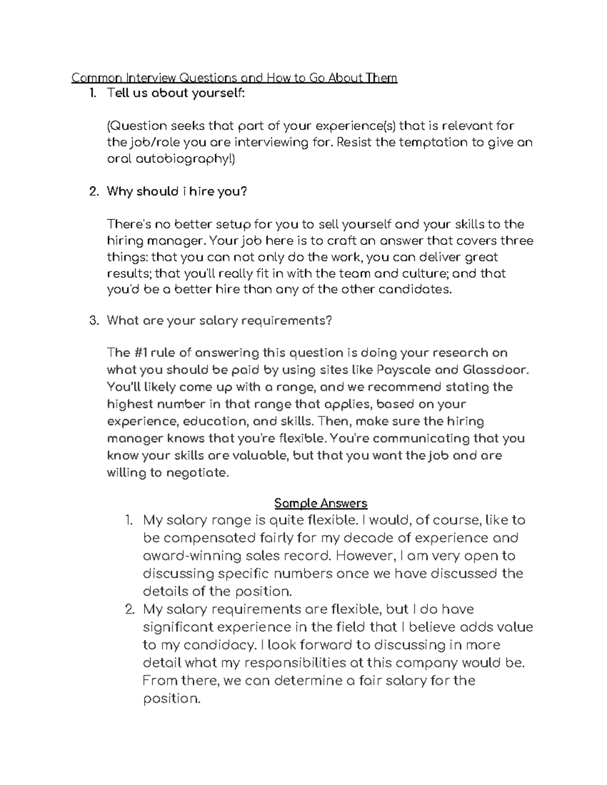 4 5879642325067500101 common interview questions and how to go about 