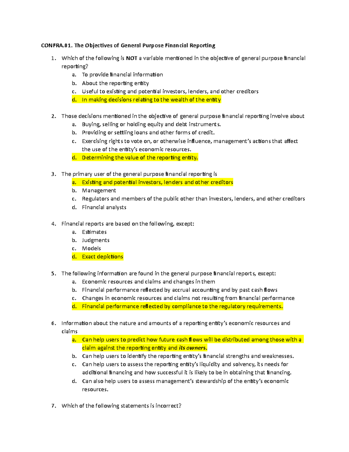 Conceptual Framework - Some questions that might help you out on your ...