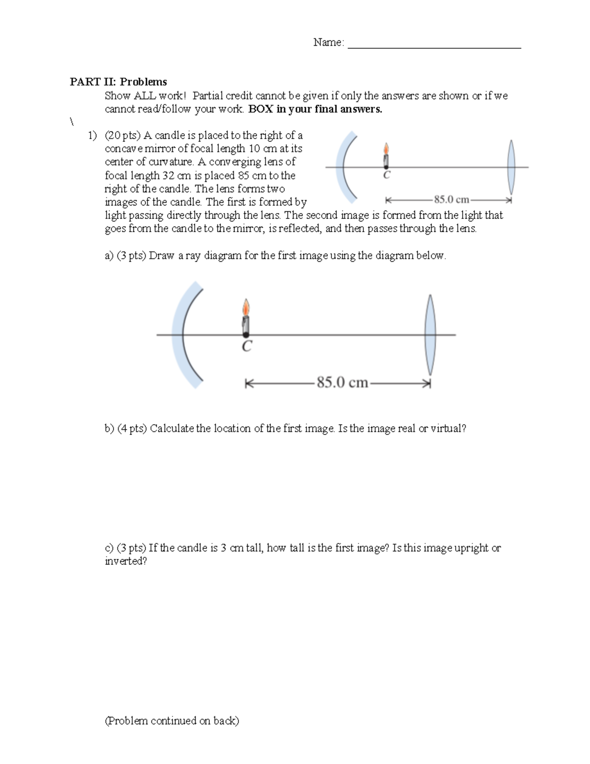 Final Exam - Spring 2019 - Lowhorn - 8B - Name ...