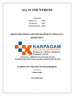 Final report - JAVA PROGRAMMING An Internship-II Report Submitted in ...