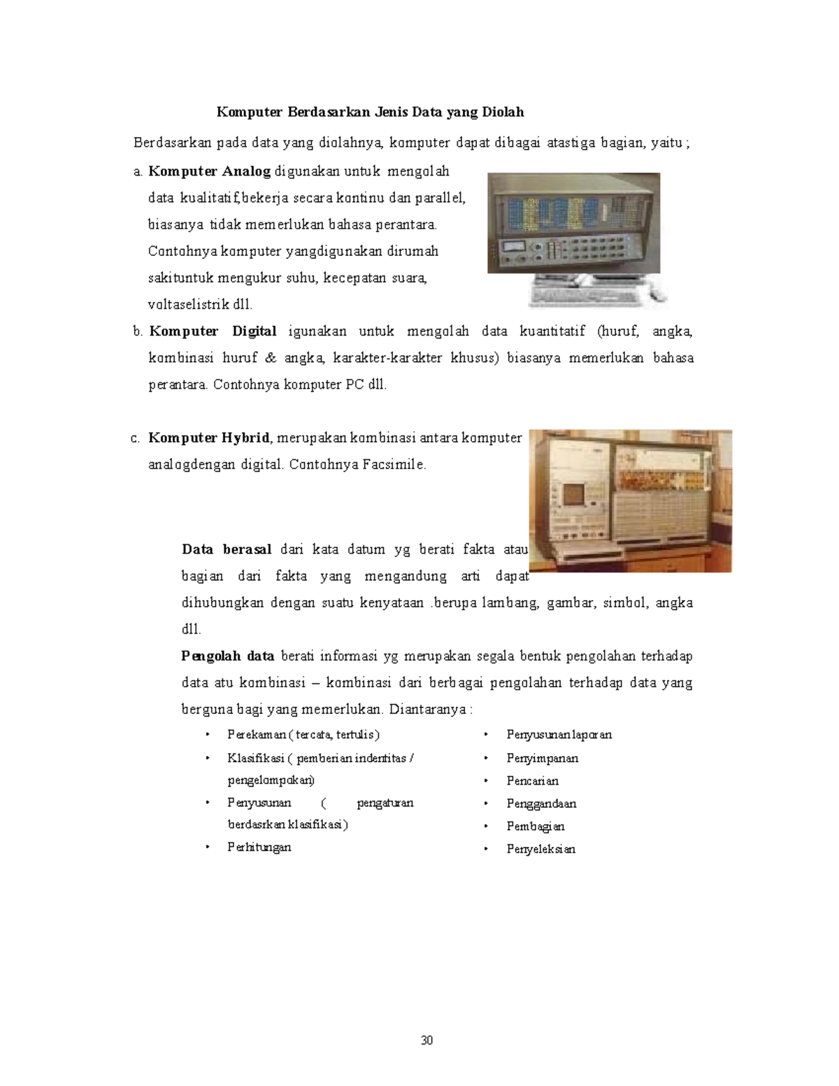 Pengantar Teknologi Informasi Bab 1 - Komputer Berdasarkan Jenis Data ...