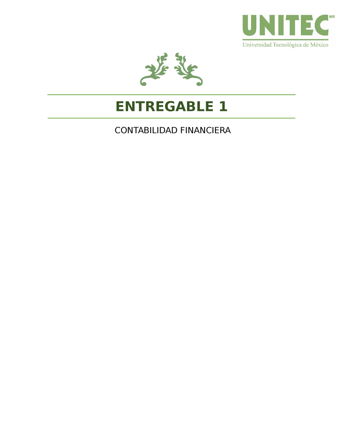 Entregable 1 - EJERCICIOS DE CUENTAS CONTABLES - ####### ENTREGABLE 1 ...