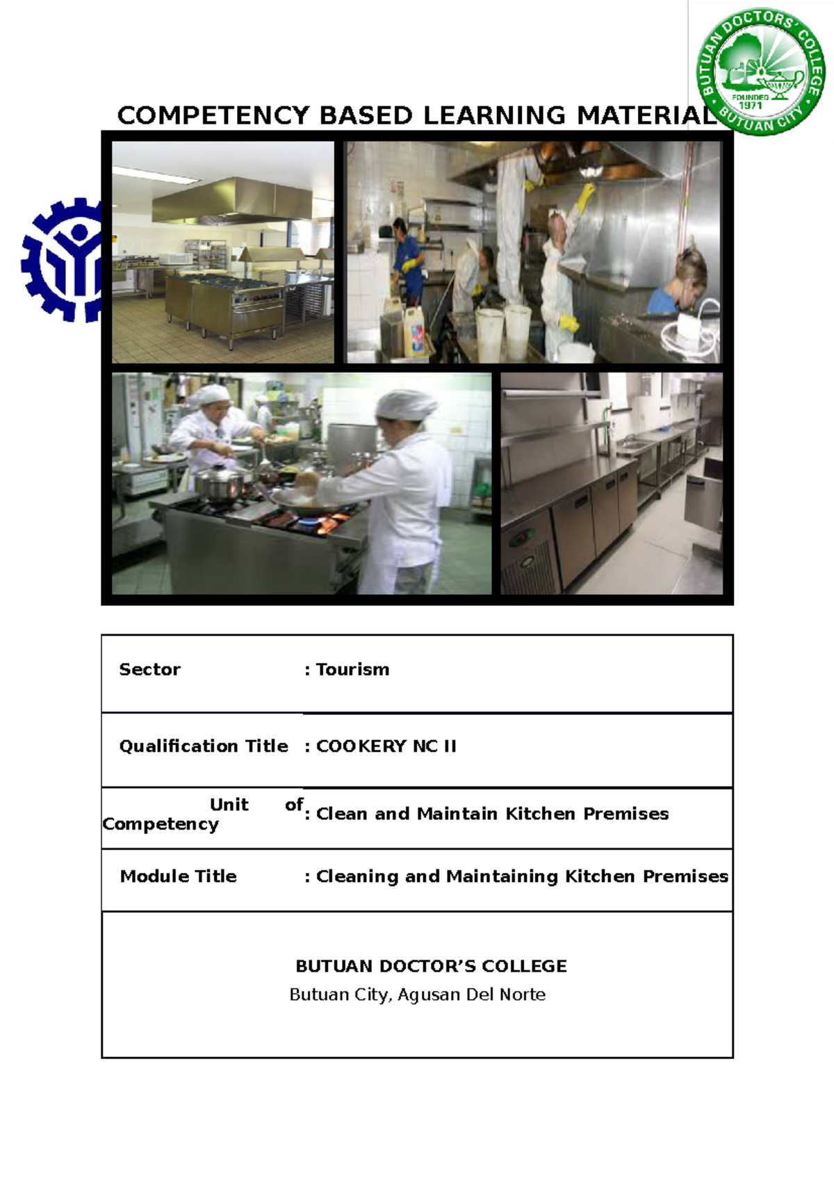 cleaning-and-maintaining-kitchen-premises-cblm-competency-based