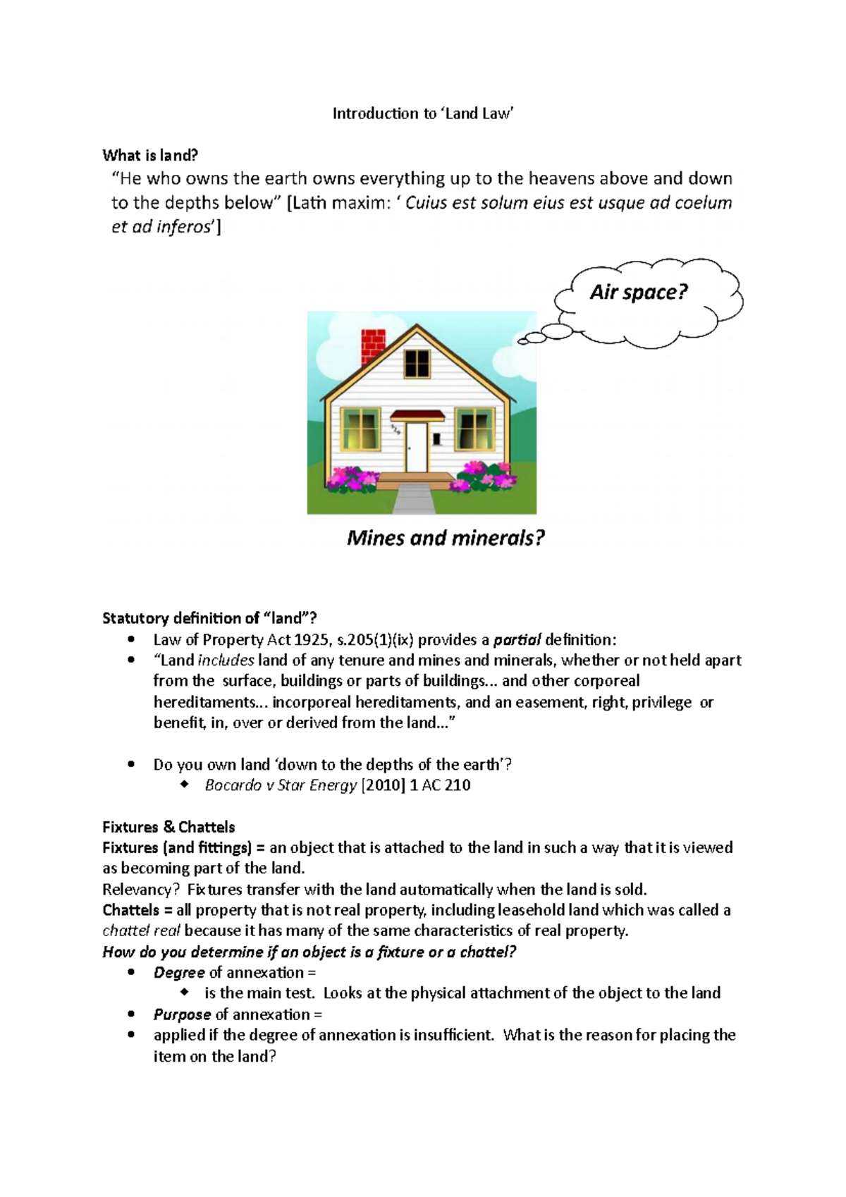 Introduction to Land Law Introduction to ‘Land Law’ What is land