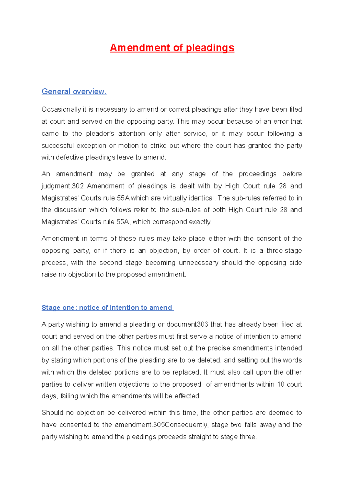 amendment-of-pleadings-amendment-of-pleadings-general-overview