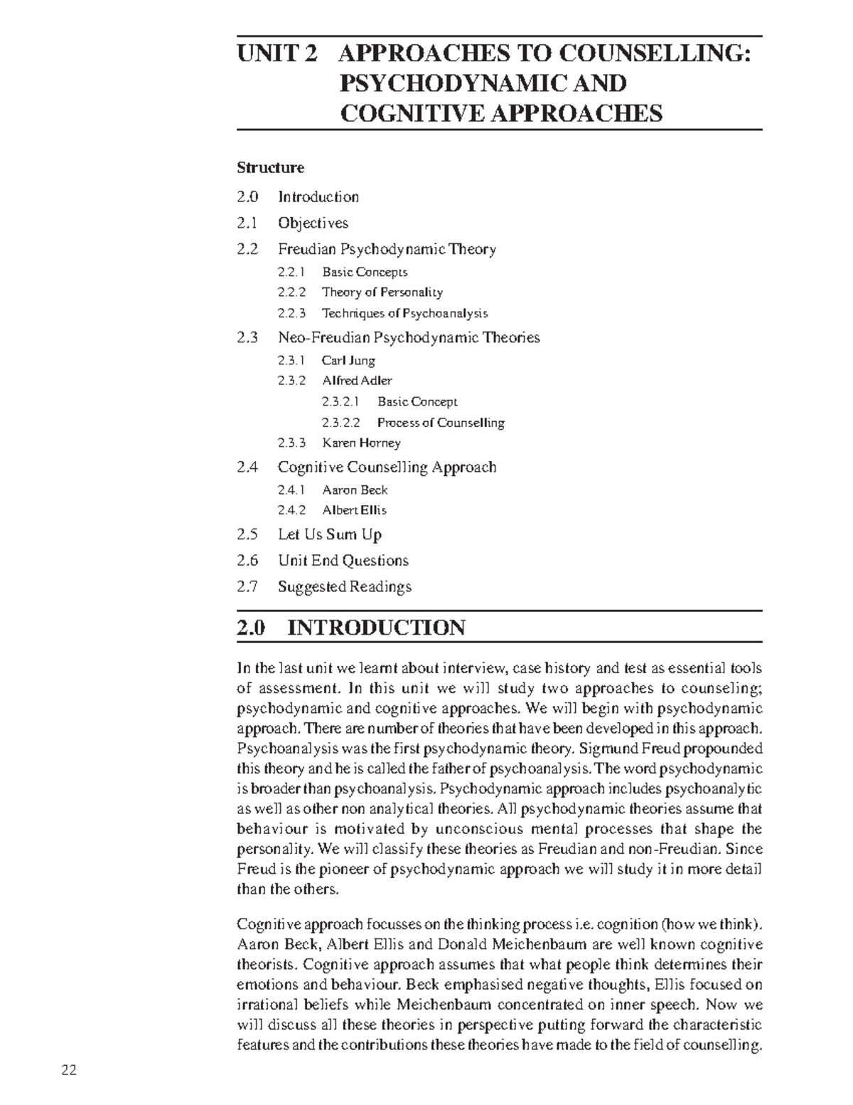 Adlerian theory - Approaches to Assessment in Counselling UNIT 2 ...