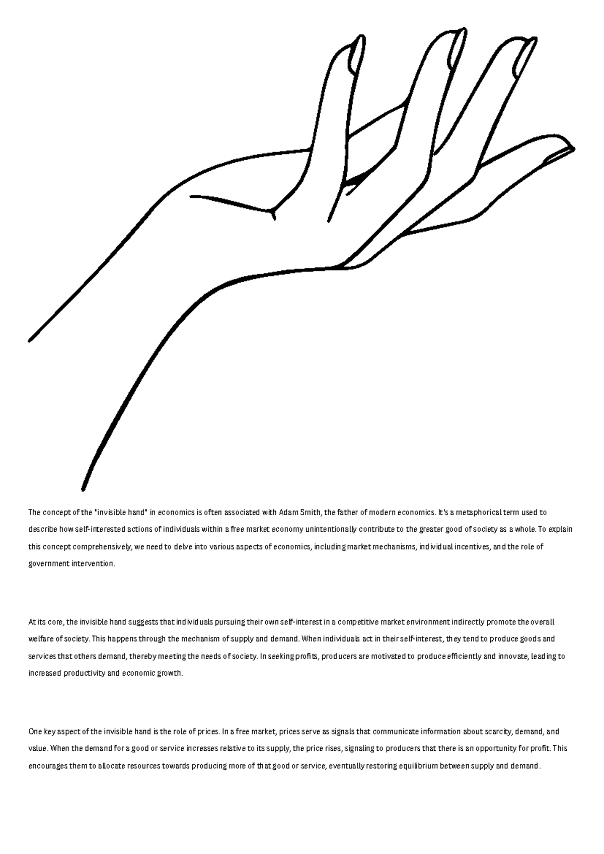 Notes-chapter 2-Invisible Hand - The concept of the 