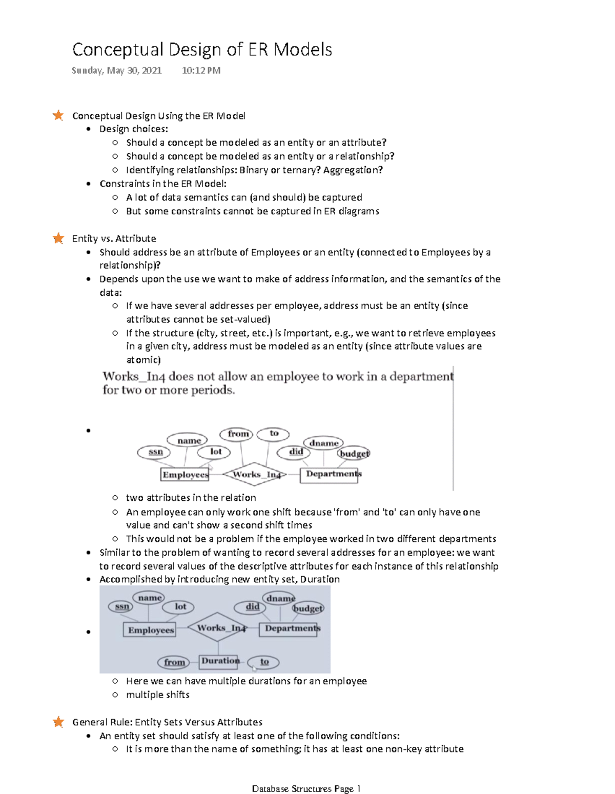 Conceptual Design of ER Models - Conceptual Design Using the ER Model ...