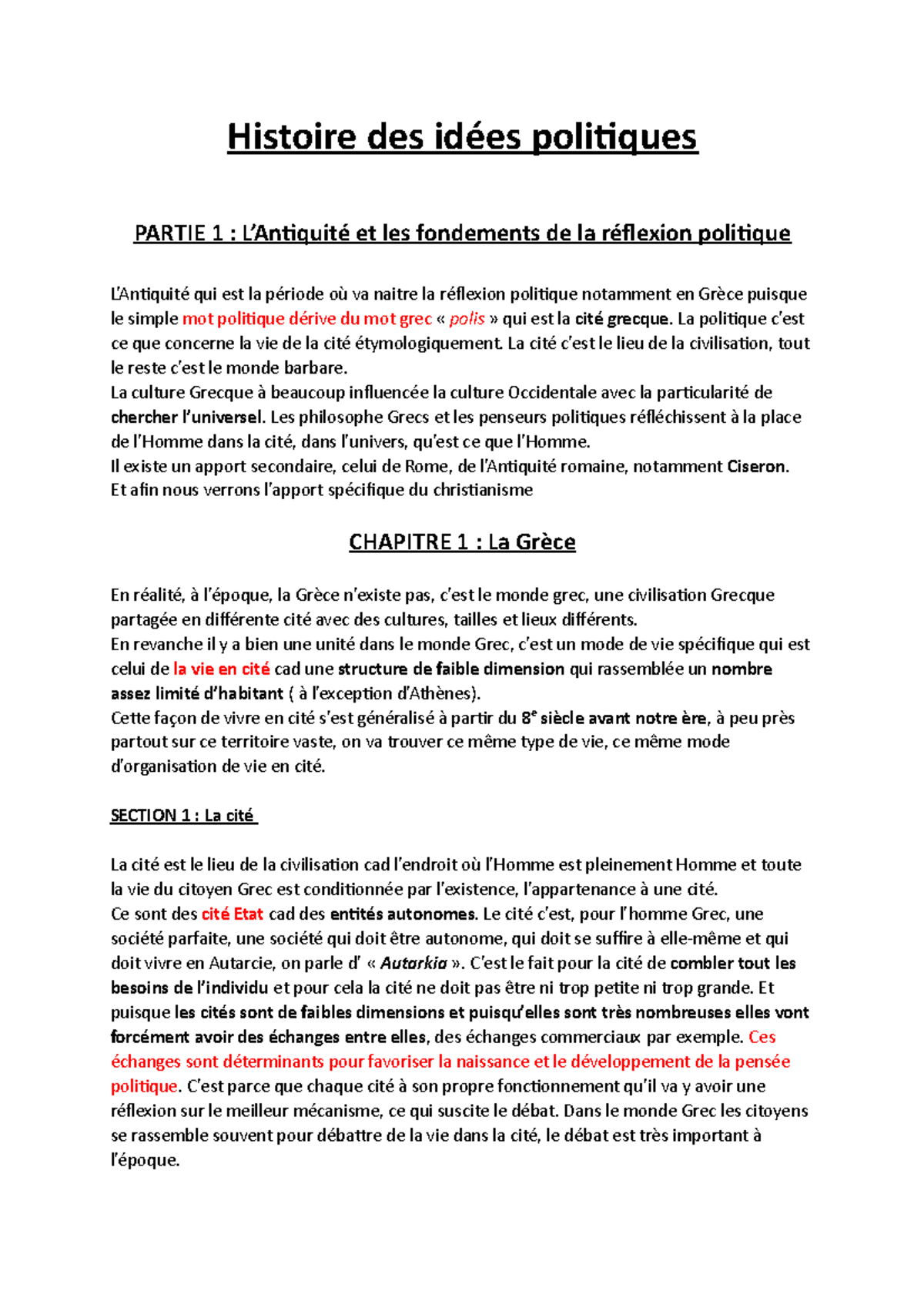 Histoire des idées politiques Jo - Histoire des idées politiques PARTIE ...