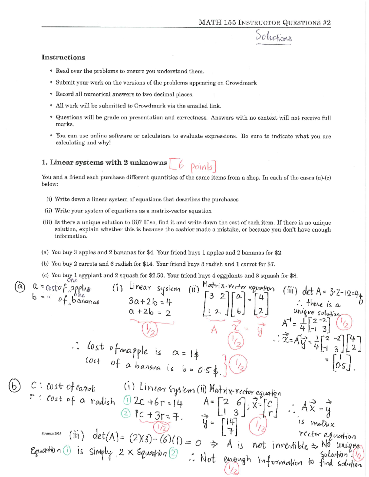 IQ2Sol - Math 155 IQ2 solutions - MATH 155 - SFU - Studocu
