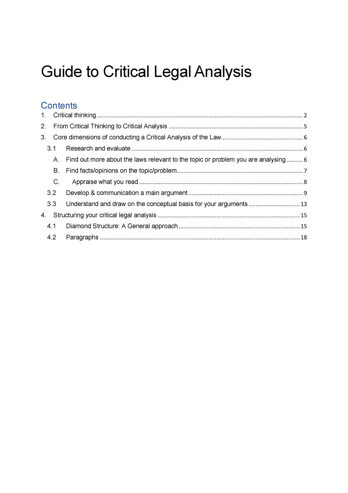 critical analysis law dissertation