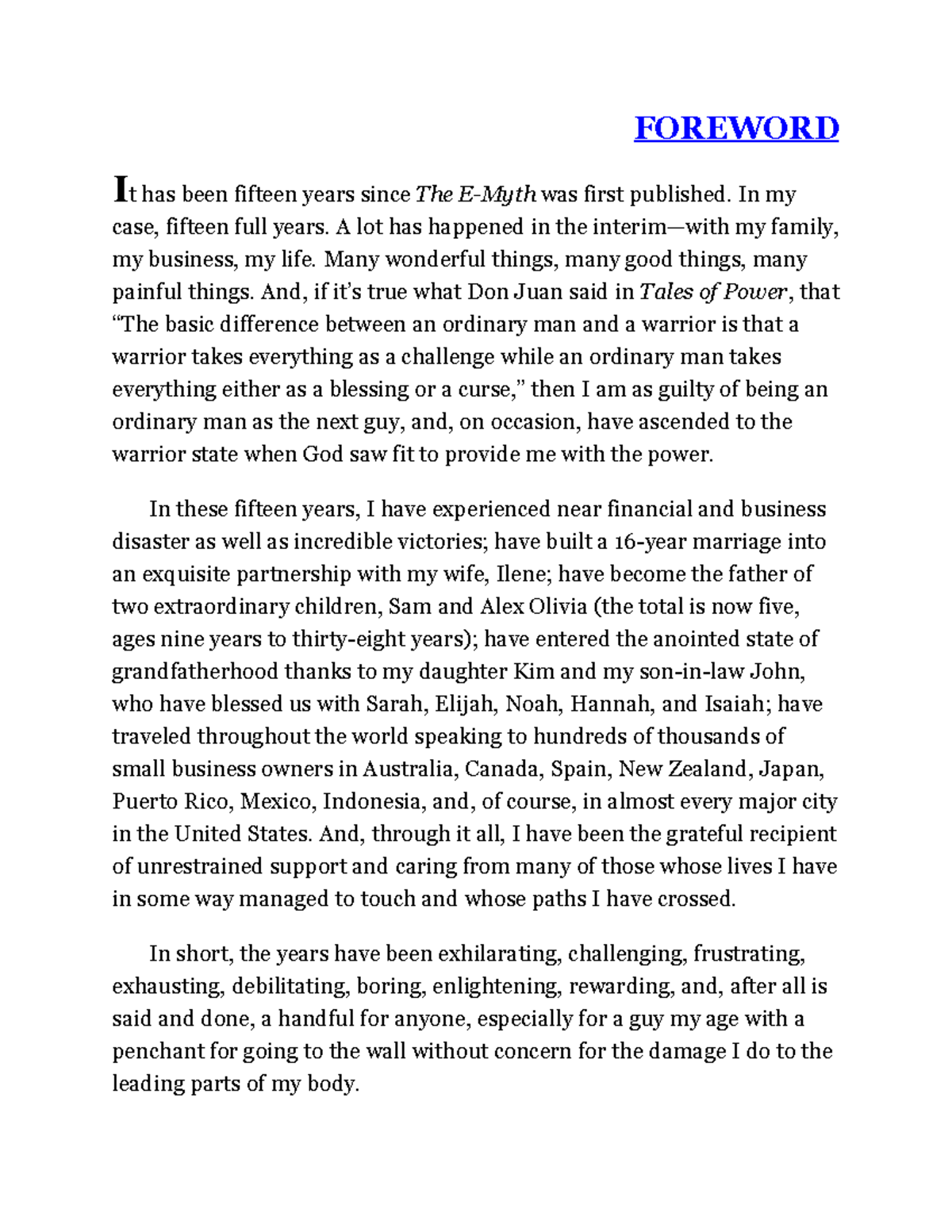 Part 2 - class note part 2 - FOREWORD It has been fifteen years since ...
