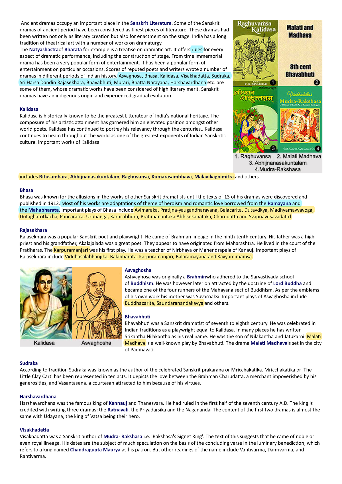 ancient-indian-dramatists-ancient-dramas-occupy-an-important-place-in