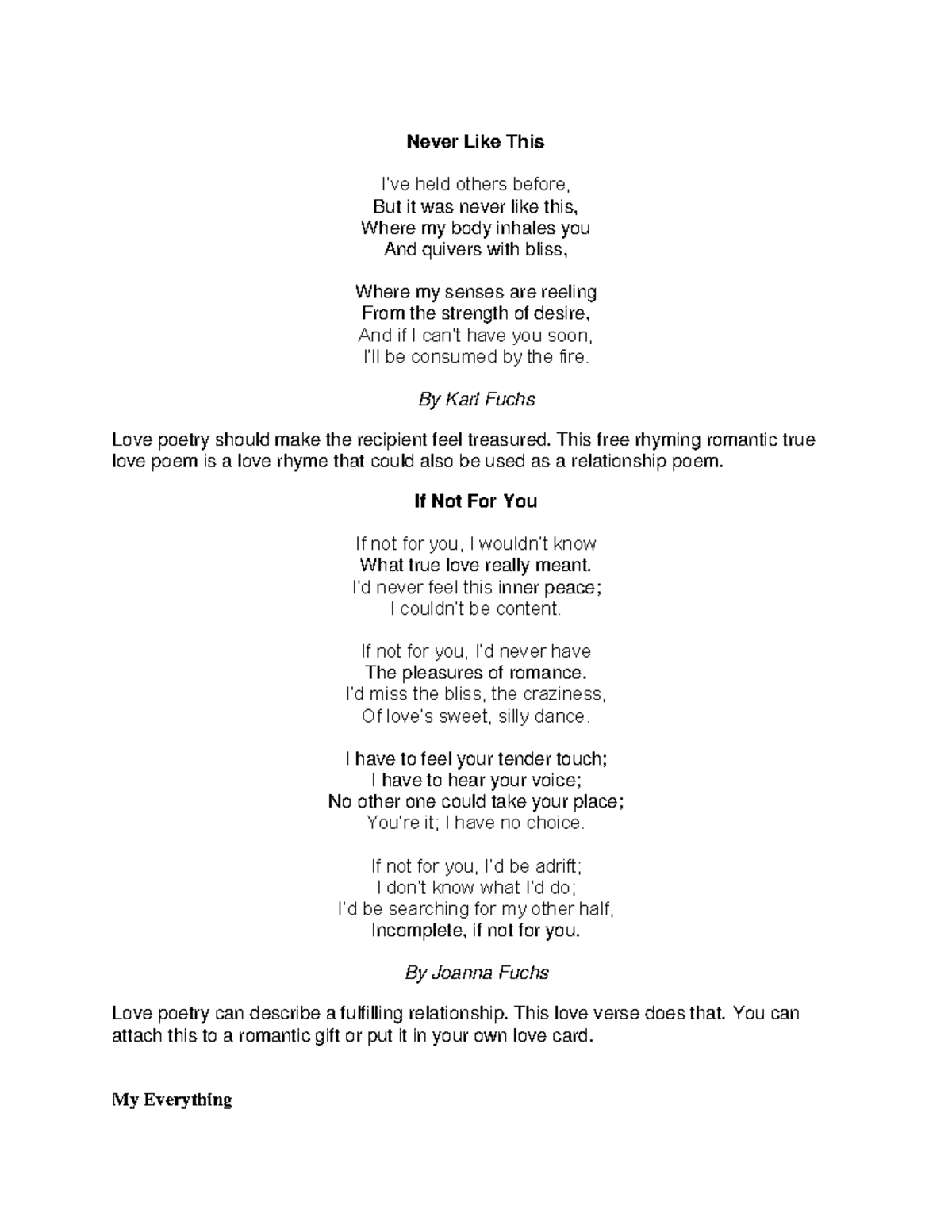 422613452-Love-poems - Never Like This I’ve held others before, But it ...