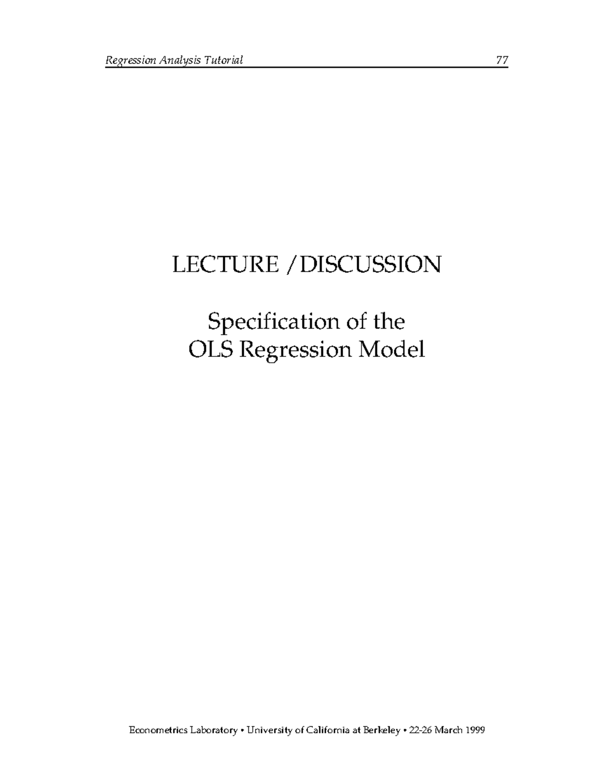 regression-analysis-notes-lecture-discussion-specification-of-the