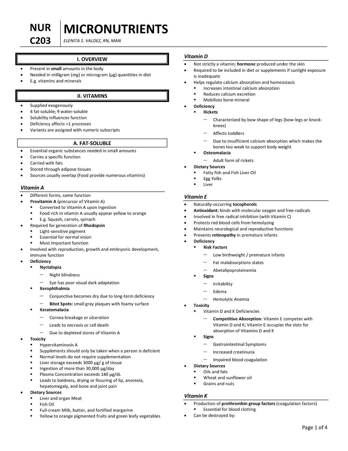 [Notes]-Micronutrients-1 - C MICRONUTRIENTS ELENITA S. VALDEZ, RN, MAN ...