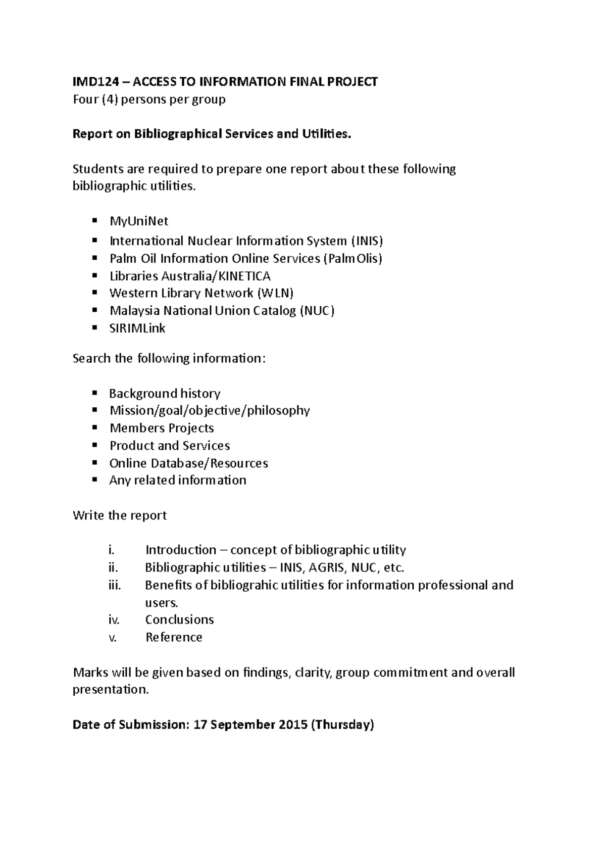 Imd124 Final Project 030815 Imd124 Access To Information Final