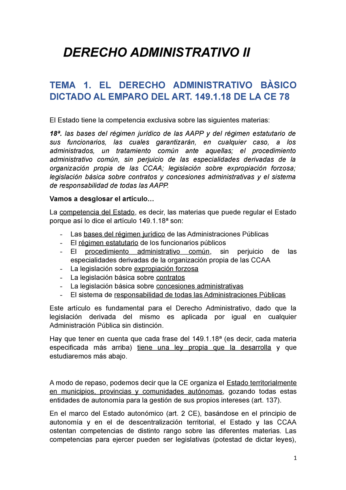 Derecho Administrativo II Apuntes Corregidos - DERECHO ADMINISTRATIVO ...