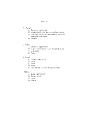 Exam 4 study guide copy - Exam 4 study guide Know: What an ANOVA is ...