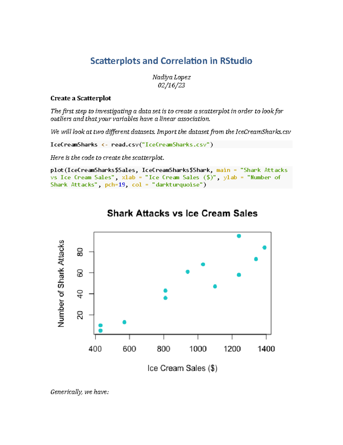 Scatterplots-and-Correlation - Scatterplots and Correlation in RStudio ...