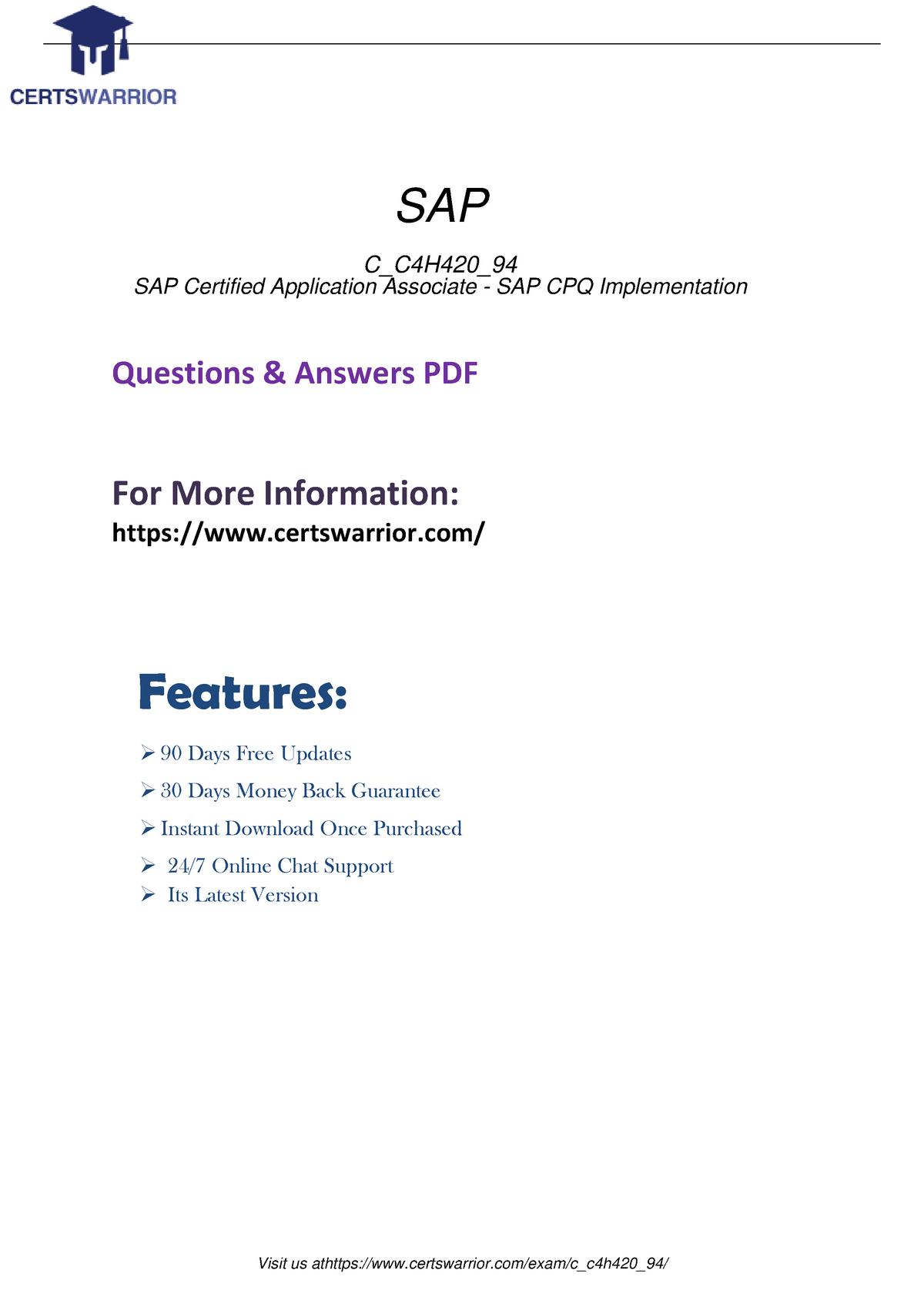 Exam C-C4H320-24 Reference