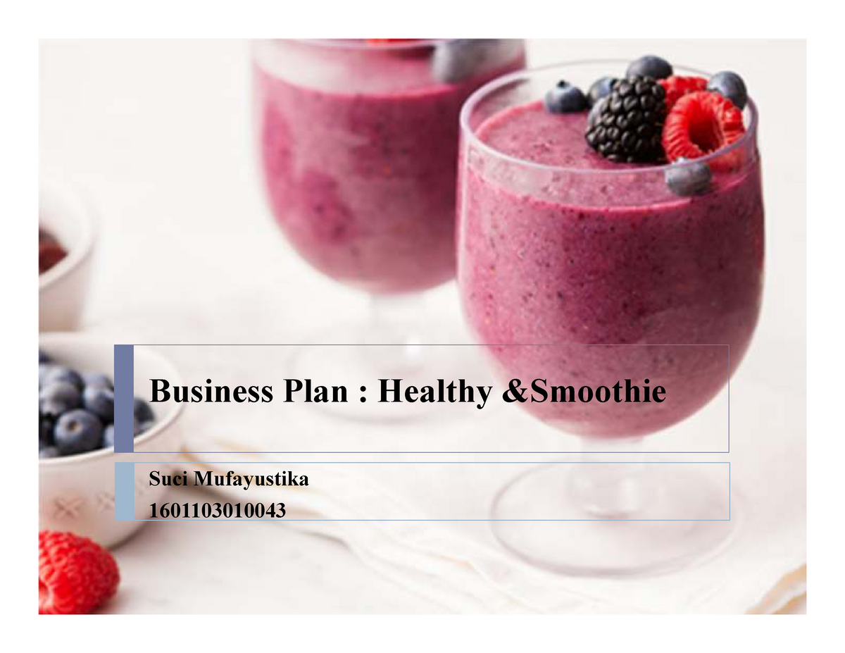 healthy smoothie business plan