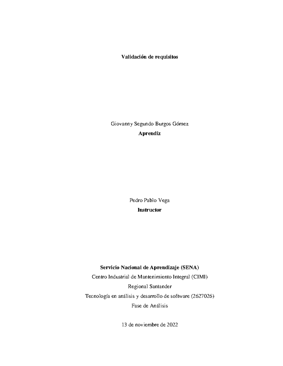 Evidencia 1 Validación de requisitos en REM (REquirements Management