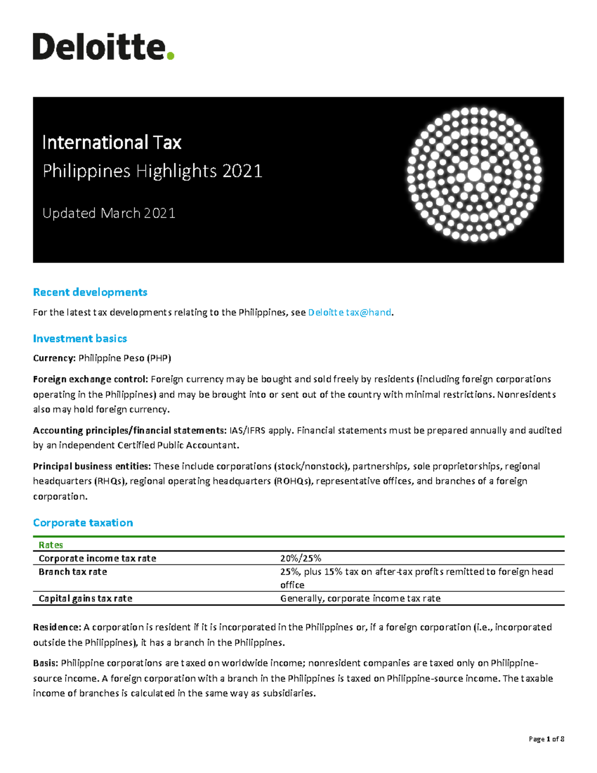 Dttl tax philippineshighlights 2021 - International Tax Philippines ...