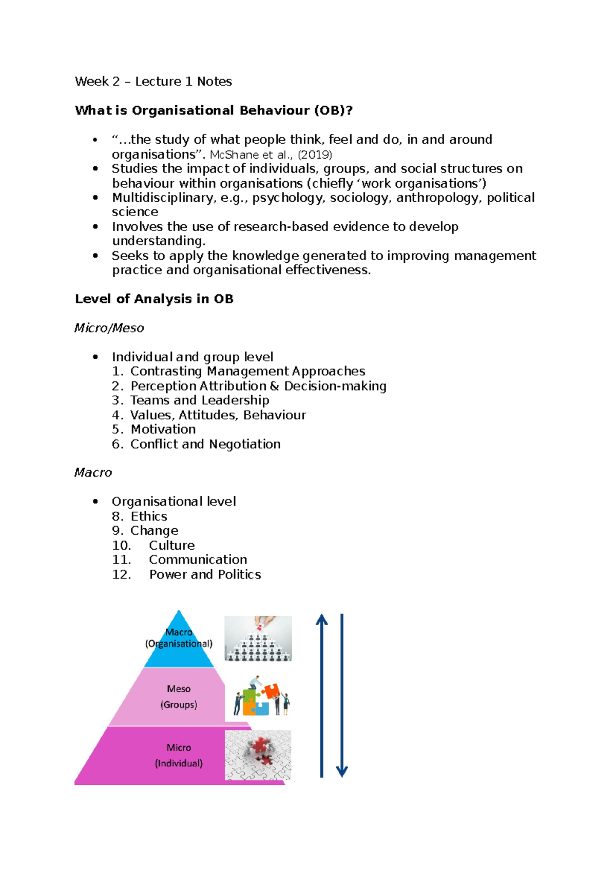 Week 2 - Lecture 1 Notes - Week 2 – Lecture 1 Notes What is ...