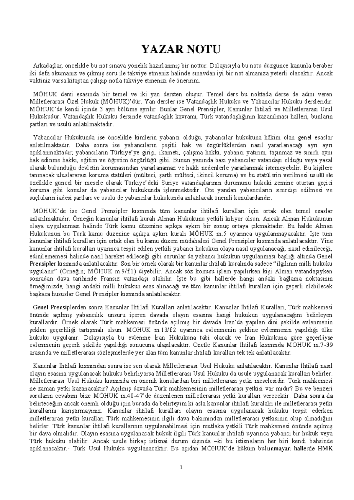 Möhuk Not 145 Syf - YAZAR NOTU Arkadaşlar, öncelikle bu not sınava ...