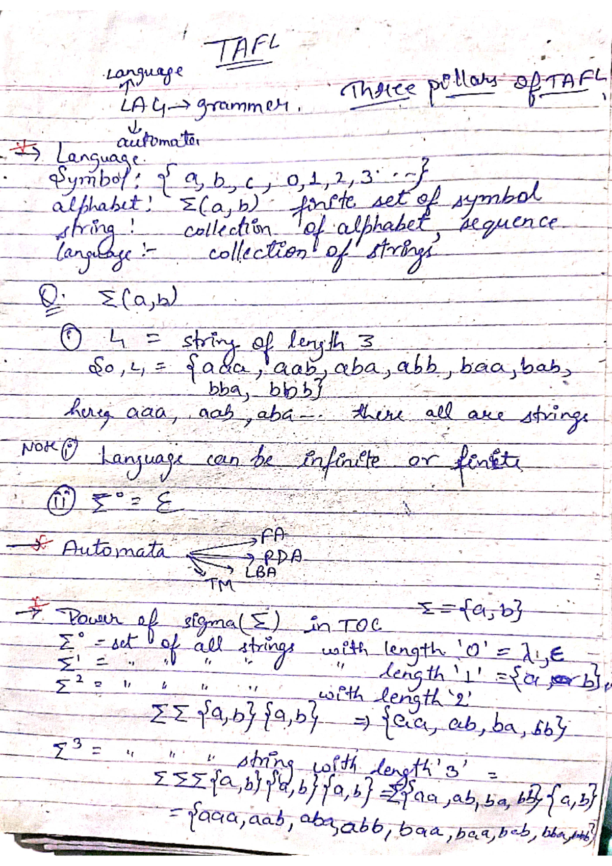 Tafl short notes - Language TAFL Three pollars of TAFL LAG grammer ...