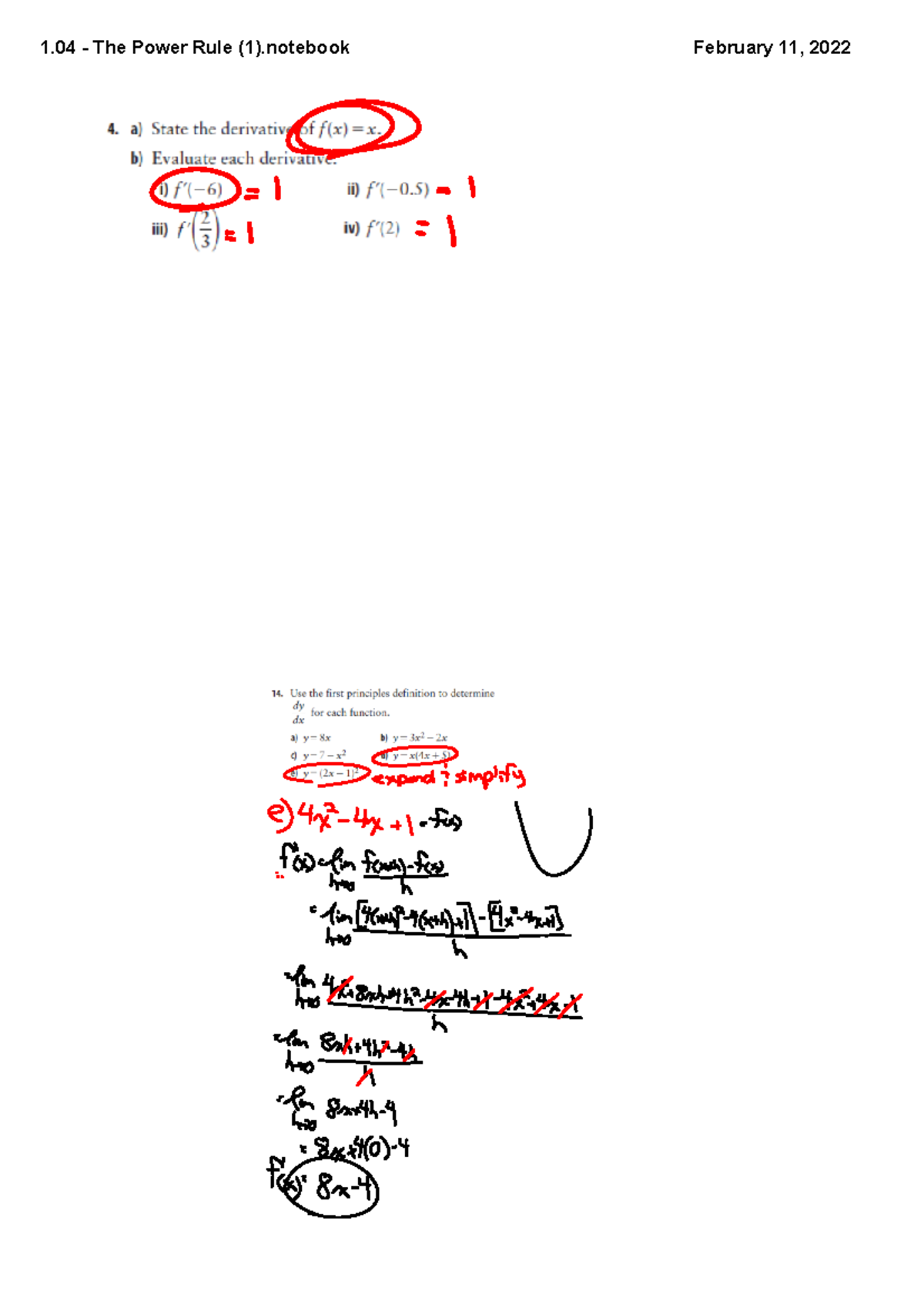 1.04 - The Power Rule - Complete(ish) - Differentiation - Studocu